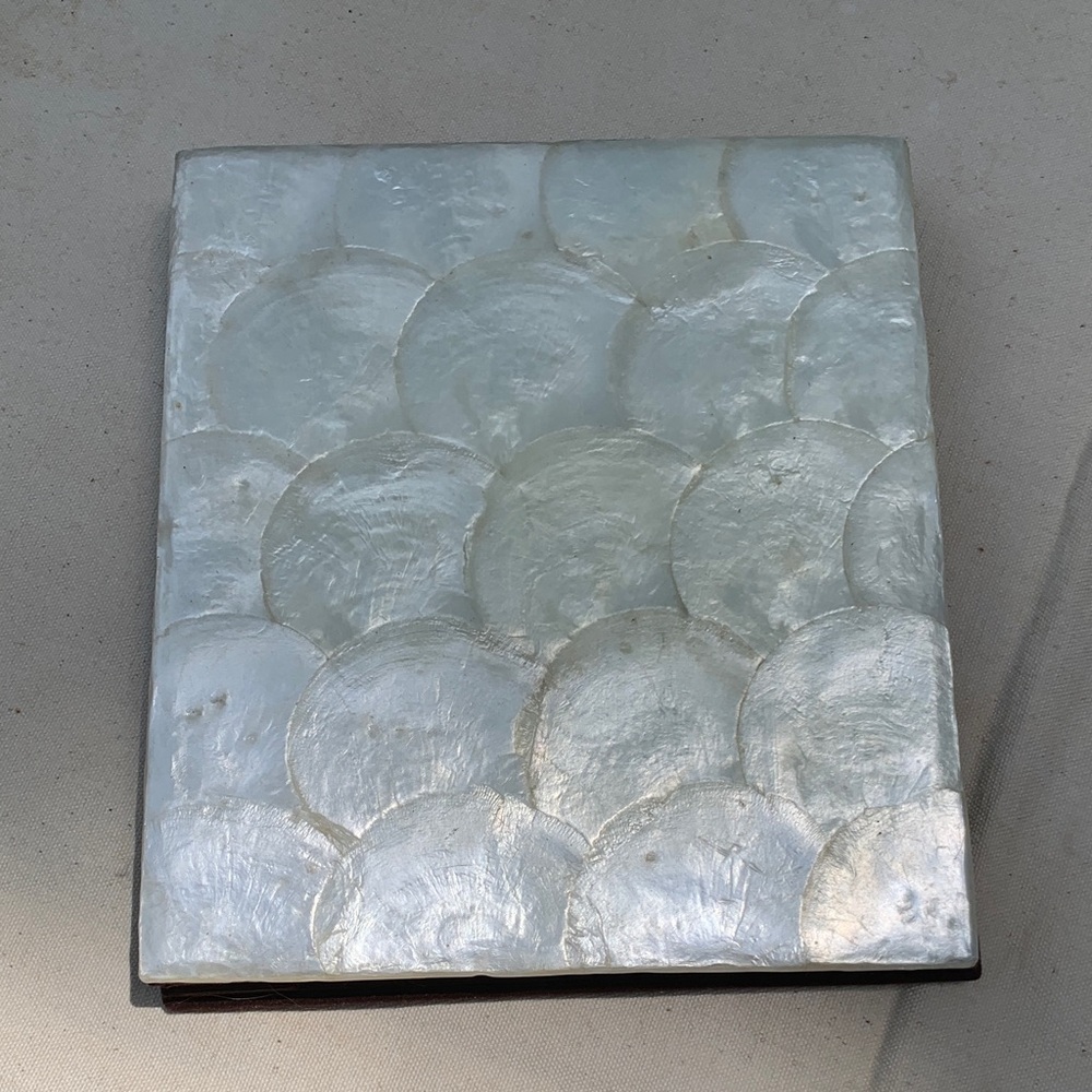 Vintage Photo album with mother of Pearl shell cover